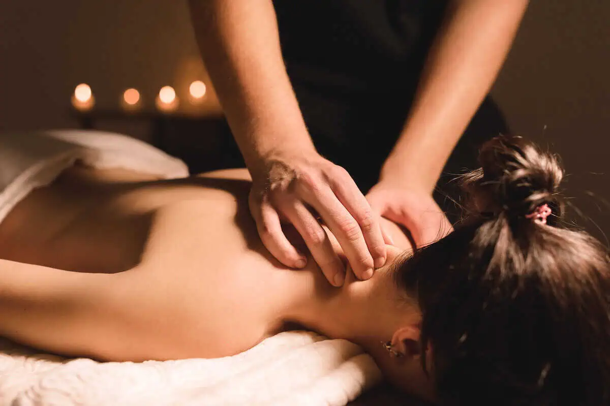 Woman receiving Massage Therapy
